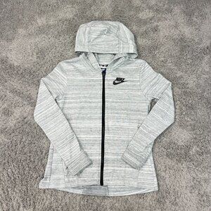 Nike Hoodie Womens XS Gray Full-Zip Sweatshirt Advance 15 Pockets